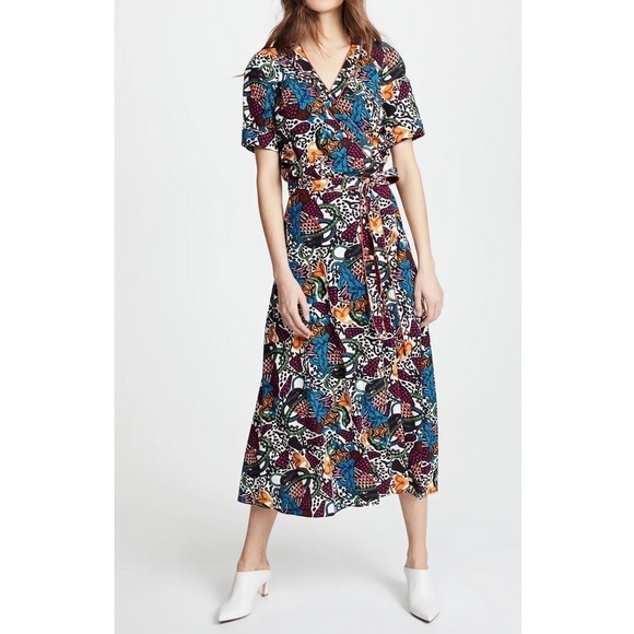 Veronica Beard Maxi Floral Wrap Serena Dress - Picture 1 of 8